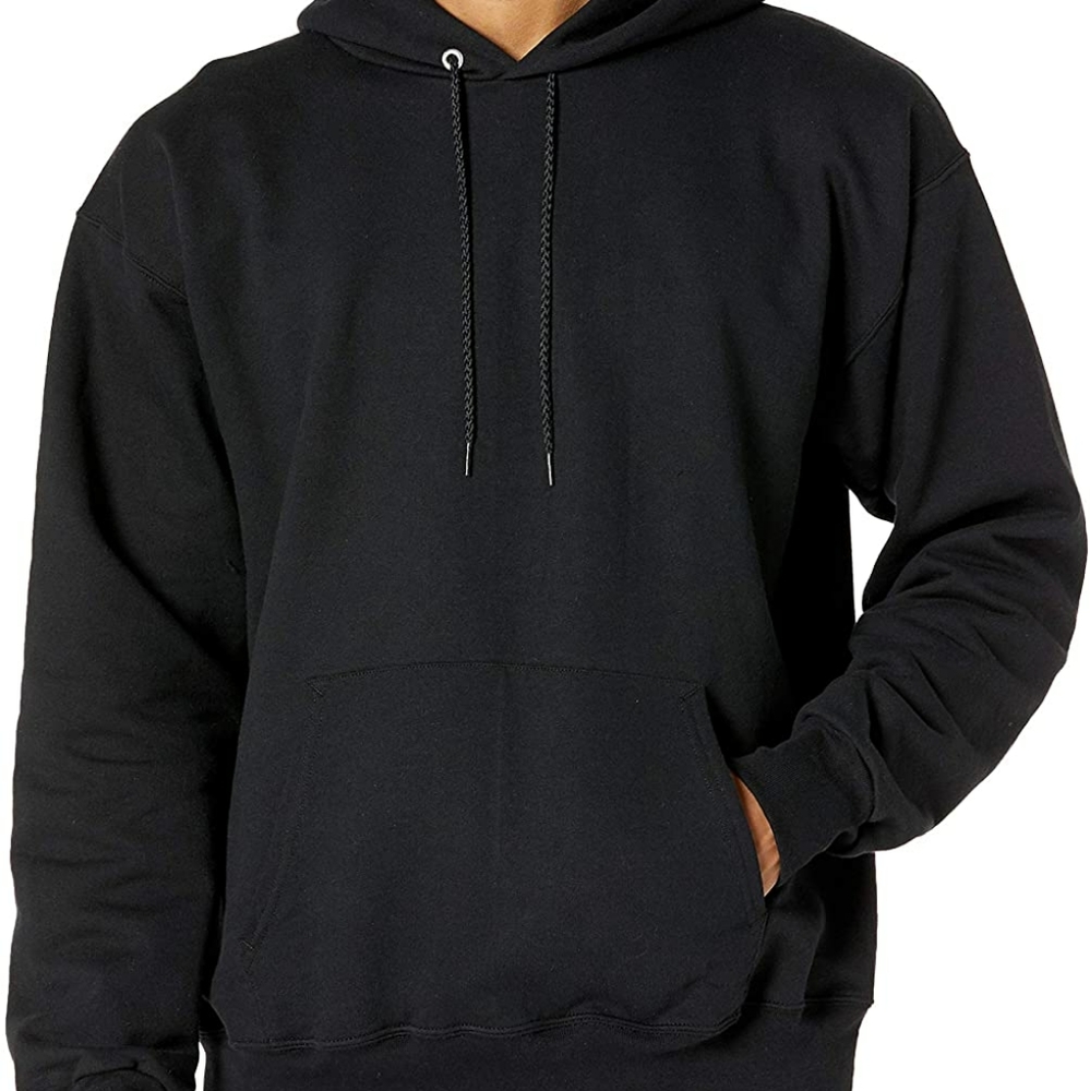 Hanes Ultimate Cotton Hoodie in Black colorway Sport Gym Wear